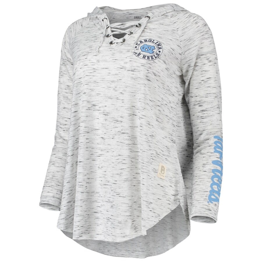 Pressbox Heather Gray Hoodie with Blue Details